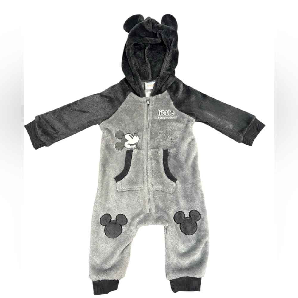 Gray Kids One Piece Mickey Mouse
